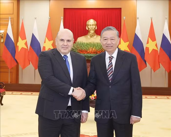 Tổng Bí thư Tô Lâm tiếp Thủ tướng Liên bang Nga Mikhail Mishustin -0