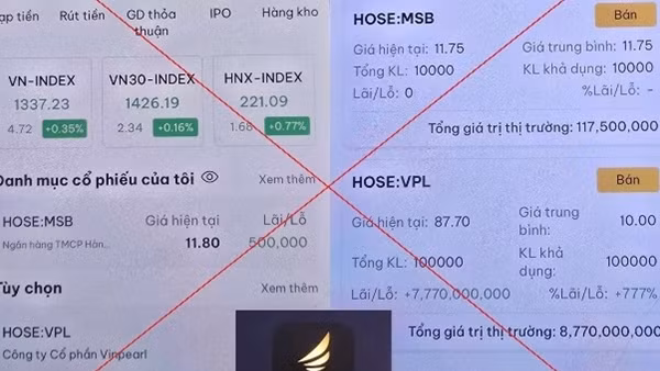 Mất 4 tỷ đồng khi tham gia app chứng khoán giả mạo