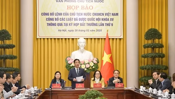 Công bố 3 luật được Quốc hội khóa XV thông qua tại Kỳ họp bất thường lần thứ 9