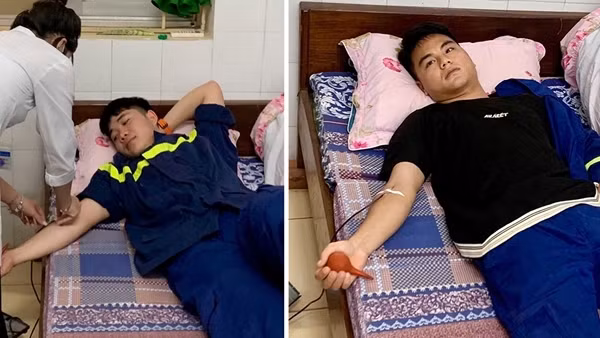 Hai chiến sĩ Công an Sơn La hiến máu cứu bệnh nhân qua cơn nguy kịch