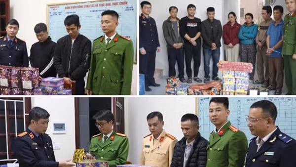 Bắt nhóm 14 đối tượng, thu giữ gần 2,3 tạ pháo nổ