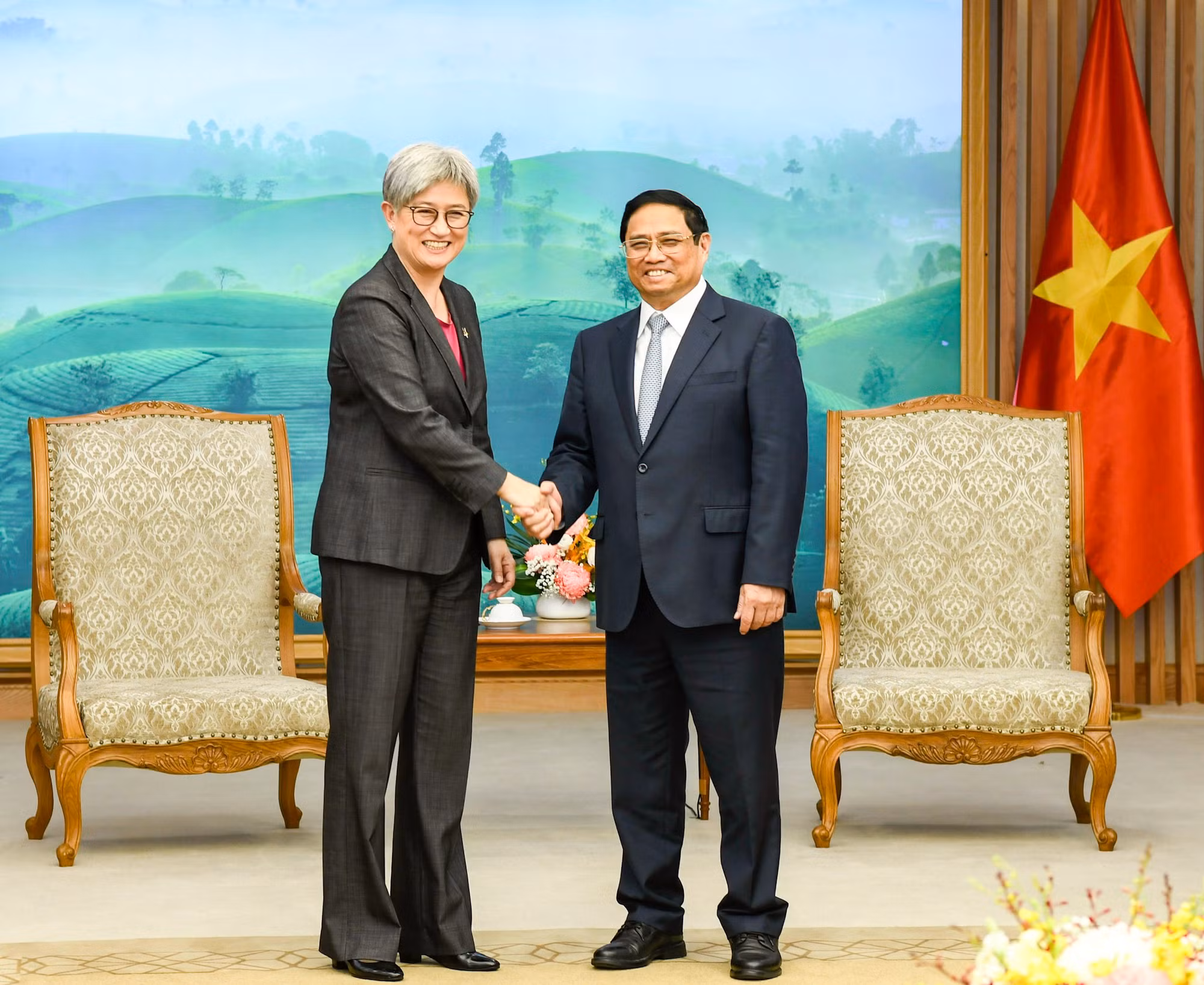 Thủ tướng Phạm Minh Chính tiếp Bộ trưởng Ngoại giao Australia -0
