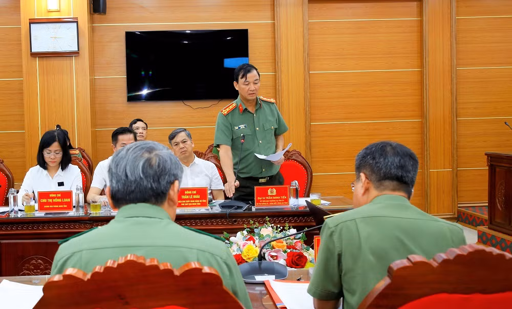 Đoàn Kiểm tra Đảng ủy Công an Trung ương làm việc với Công an tỉnh Nam Định -0