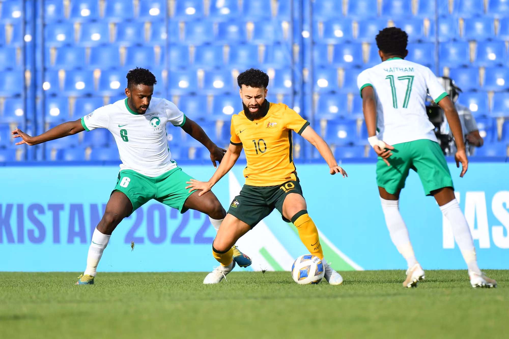 U23 Australia tạo nhiều cơ hội nhưng không thể chuyển hóa thành bàn thắng. Ảnh: AFC.