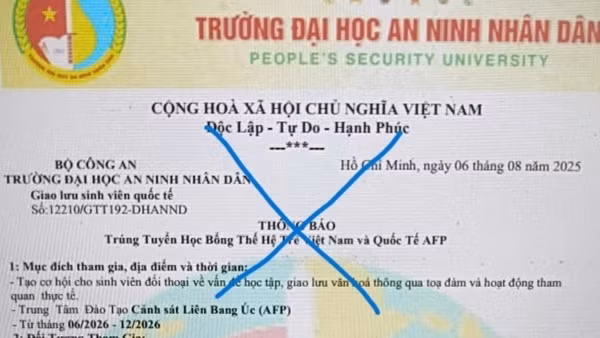 Cảnh giác lừa đảo nhận học bổng tại Cảnh sát liên bang Úc