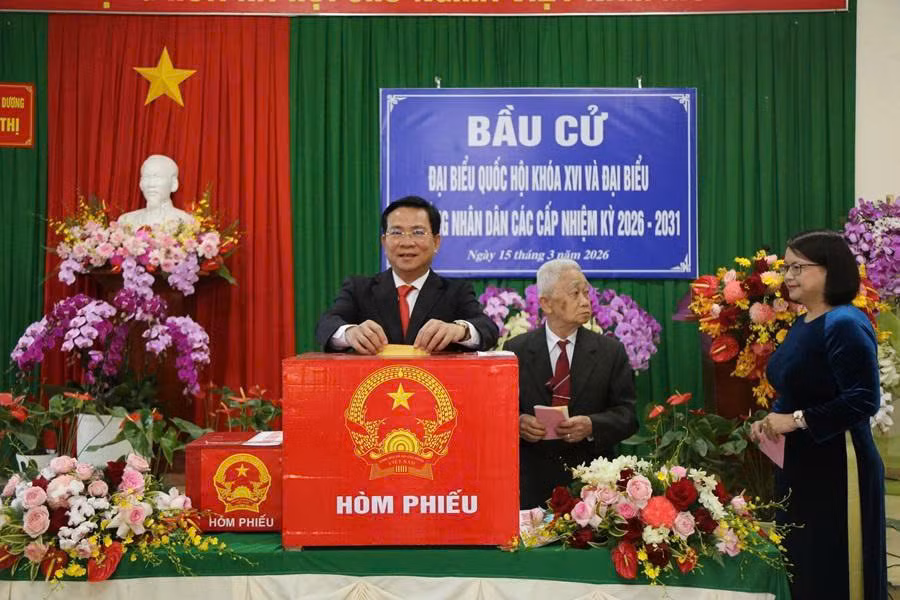 Đồng bào các dân tộc ở Tây Nguyên hân hoan đi bầu cử -0