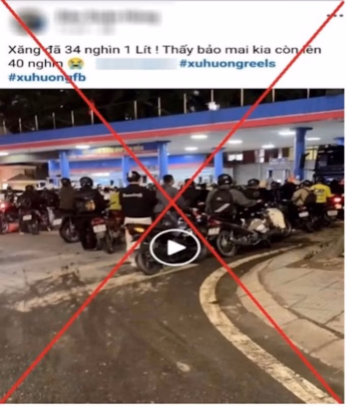 Đăng tải thông tin sai sự thật về tăng giá xăng, dầu nhân viên bán xe điện bị phạt -0