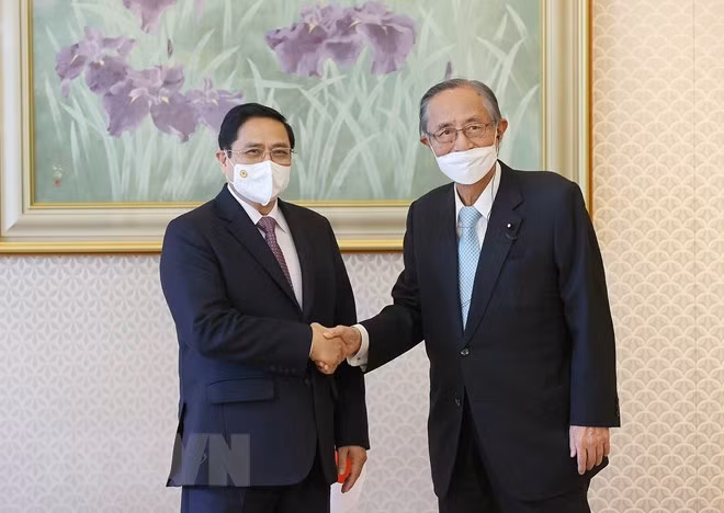 Thủ tướng Phạm Minh Chính hội kiến Chủ tịch Hạ viện, Chủ tịch Thượng viện Nhật Bản -0