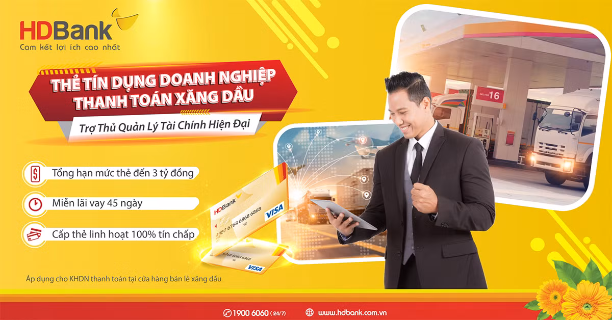 Nhiều ưu đãi với “Dòng thẻ tín dụng mua xăng dầu” của HDBank -0