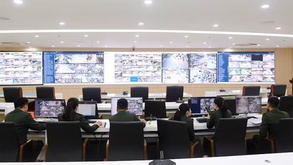 Ghi tại Trung tâm thông tin chỉ huy Công an TP Hà Nội