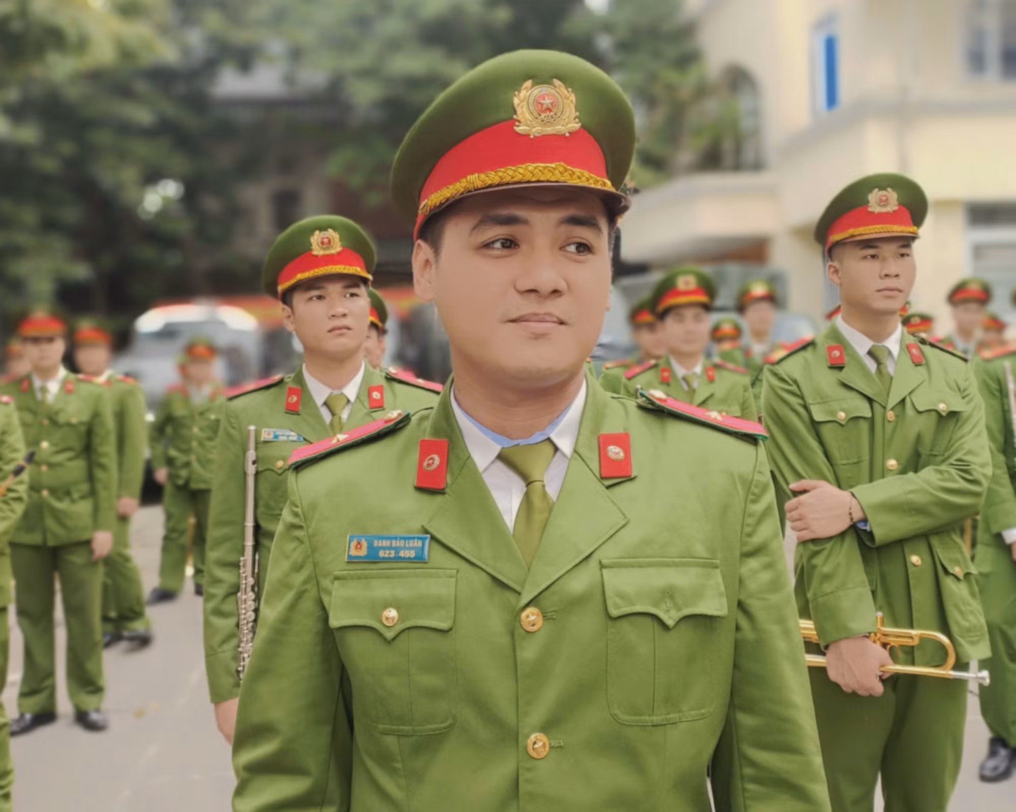 Dàn nhạc kèn CAND lớn nhất từ trước đến nay biểu diễn chào mừng Đại hội Đảng -0