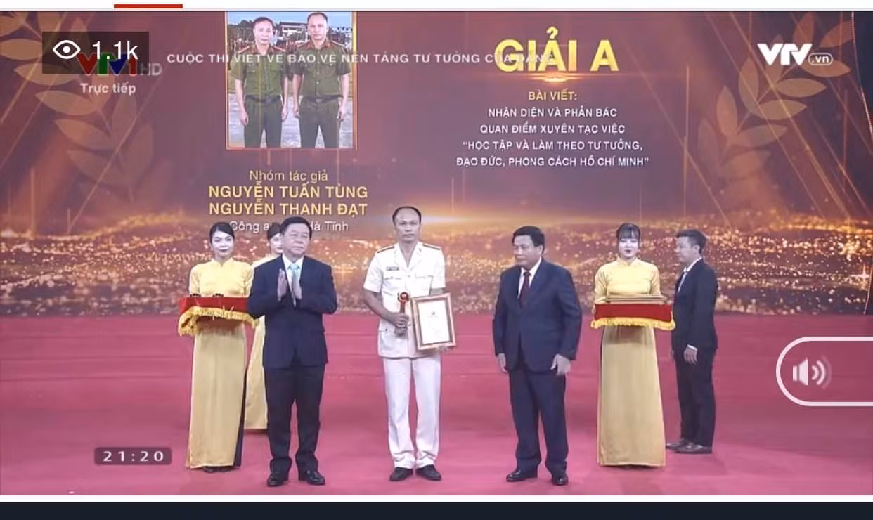 Gặp gỡ 2 Cán bộ Công an Hà Tĩnh giành giải A toàn quốc cuộc thi viết bảo vệ nền tảng tư tưởng của Đảng -0