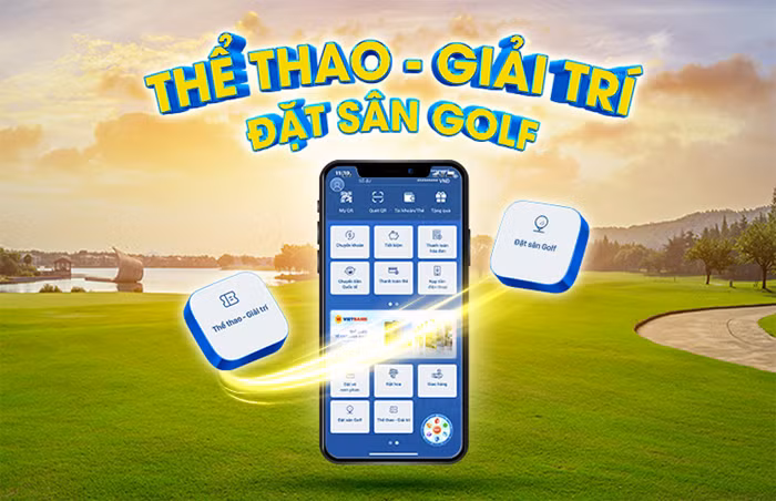 Trải nghiệm tính năng đặt sân Golf và vé Thể thao - Giải trí trên ứng dụng Vietbank Digital -0