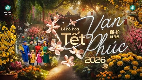 Van Phuc City bật “Mood xuân” với lễ hội hoa Tết lớn nhất năm