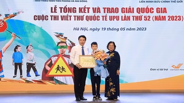 Học sinh Việt Nam giành giải Ba cuộc thi viết thư quốc tế UPU năm 2023