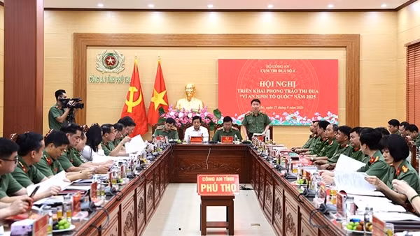 Hội nghị triển khai phong trào thi đua “Vì an ninh Tổ quốc” năm 2025 Cụm thi đua số 4
