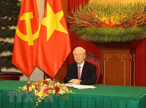 Tổng Bí thư Nguyễn Phú Trọng dự cuộc gặp cấp cao VN-Campuchia-Lào -0