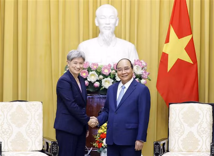 Chủ tịch nước Nguyễn Xuân Phúc tiếp Bộ trưởng Ngoại giao Australia Penny Wong -0