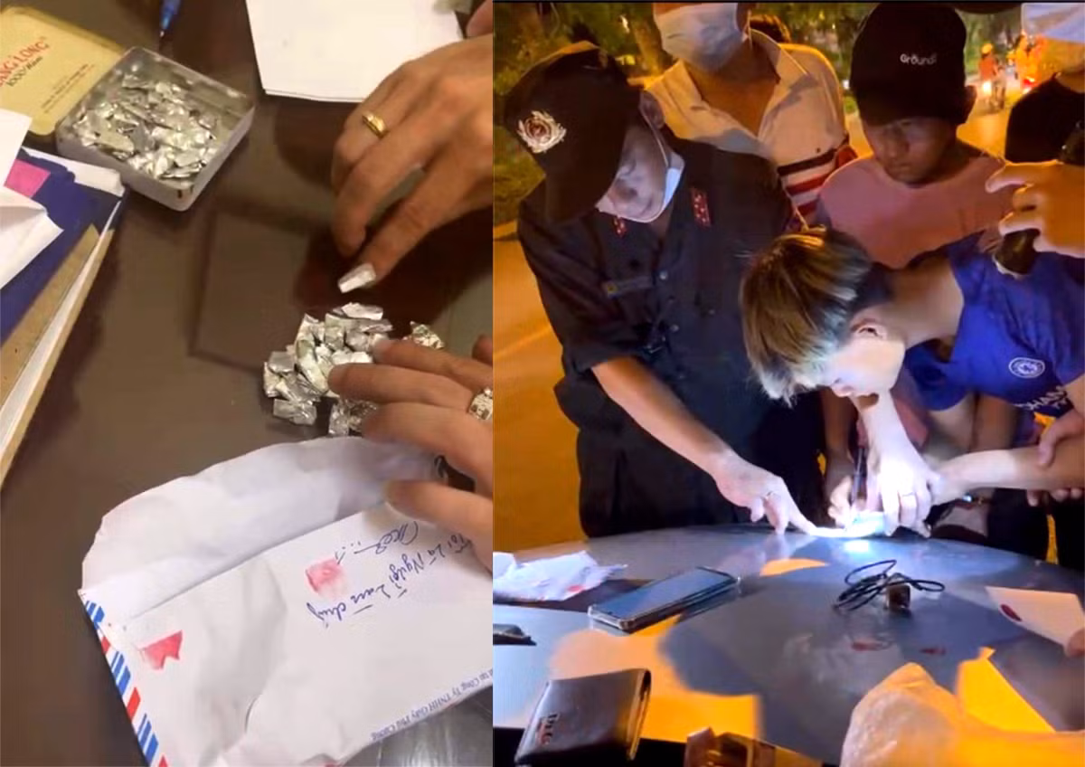 141 Hà Nội thu giữ gần trăm gói ma tuý trên xe taxi -0