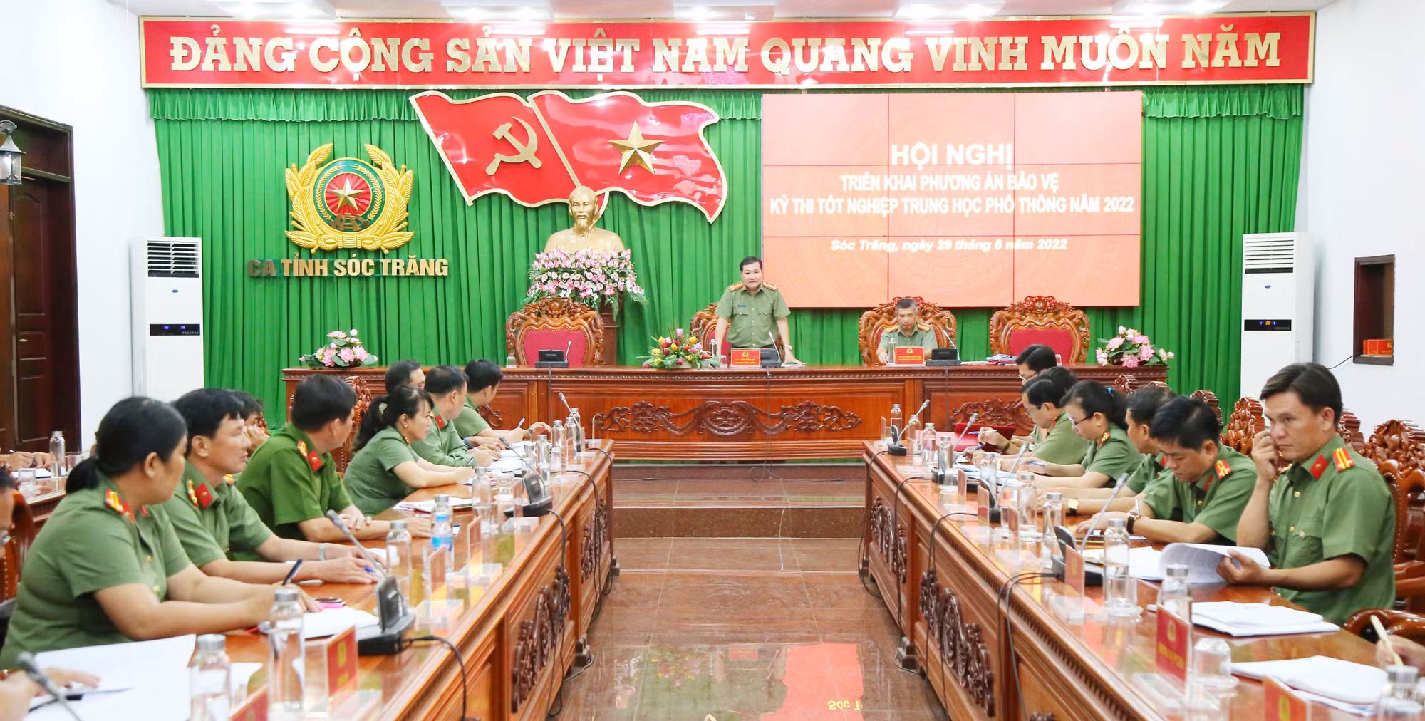 Công an Sóc Trăng bảo đảm tuyệt đối an ninh, an toàn kỳ thi tốt nghiệp THPT năm 2022 -0