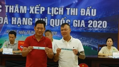 Bốc thăm xếp lịch thi đấu Giải Bóng đá hạng Nhì quốc gia 2020