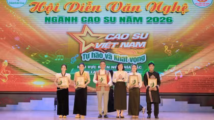 Cao su Điện Biên giành giải Nhất Hội diễn Văn nghệ ngành Cao su khu vực I - miền núi phía Bắc