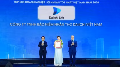 Daiichi Life Việt Nam tiếp tục vinh dự góp mặt trong Top 50 Doanh nghiệp lợi nhuận xuất sắc Việt Nam 2026