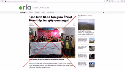 Lại đánh tráo bản chất, quy kết sai trái về tự do tôn giáo