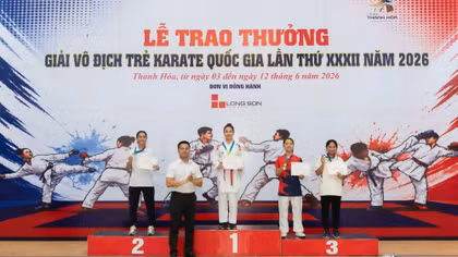 Thể thao CAND giành 16 huy chương tại Giải vô địch trẻ Karate 2026