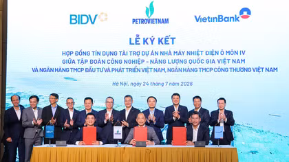 Petrovietnam cùng BIDV-VietinBank ký kết hợp đồng tín dụng thu xếp vốn cho NMNĐ Ô Môn IV.