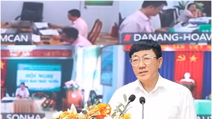 Tổng Giám đốc NHCSXH Dương Quyết Thắng phát biểu chỉ đạo.