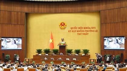 Thông cáo báo chí số 5, Kỳ họp không thường lệ thứ Nhất, Quốc hội khóa XVI