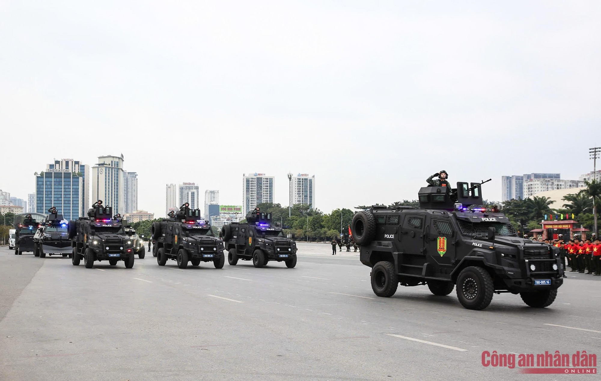 Ngắm dàn phương tiện đặc chủng của CAND sẵn sàng xuất quân bảo vệ Đại hội Đảng -0