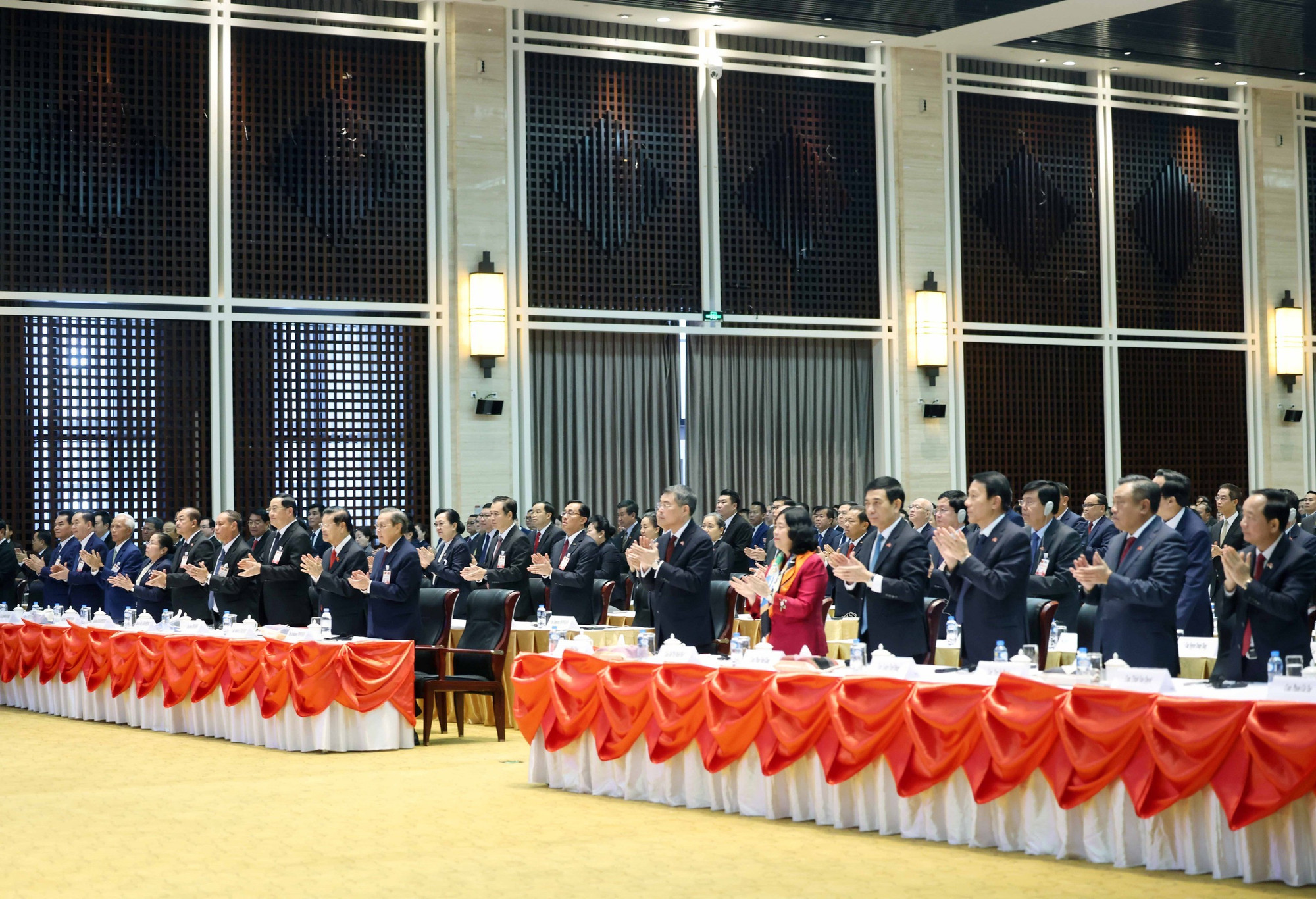 Tổng Bí thư Tô Lâm và Tổng Bí thư, Chủ tịch nước Lào chủ trì Hội nghị thông báo kết quả Đại hội XIV của Đảng Cộng sản Việt Nam -0