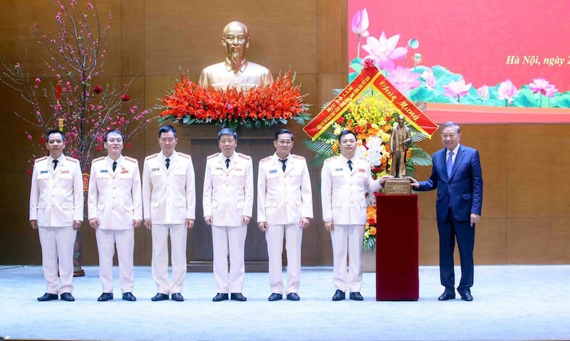 Tổng Bí thư Tô Lâm thăm và chúc Tết Cục An ninh điều tra Bộ Công an -0