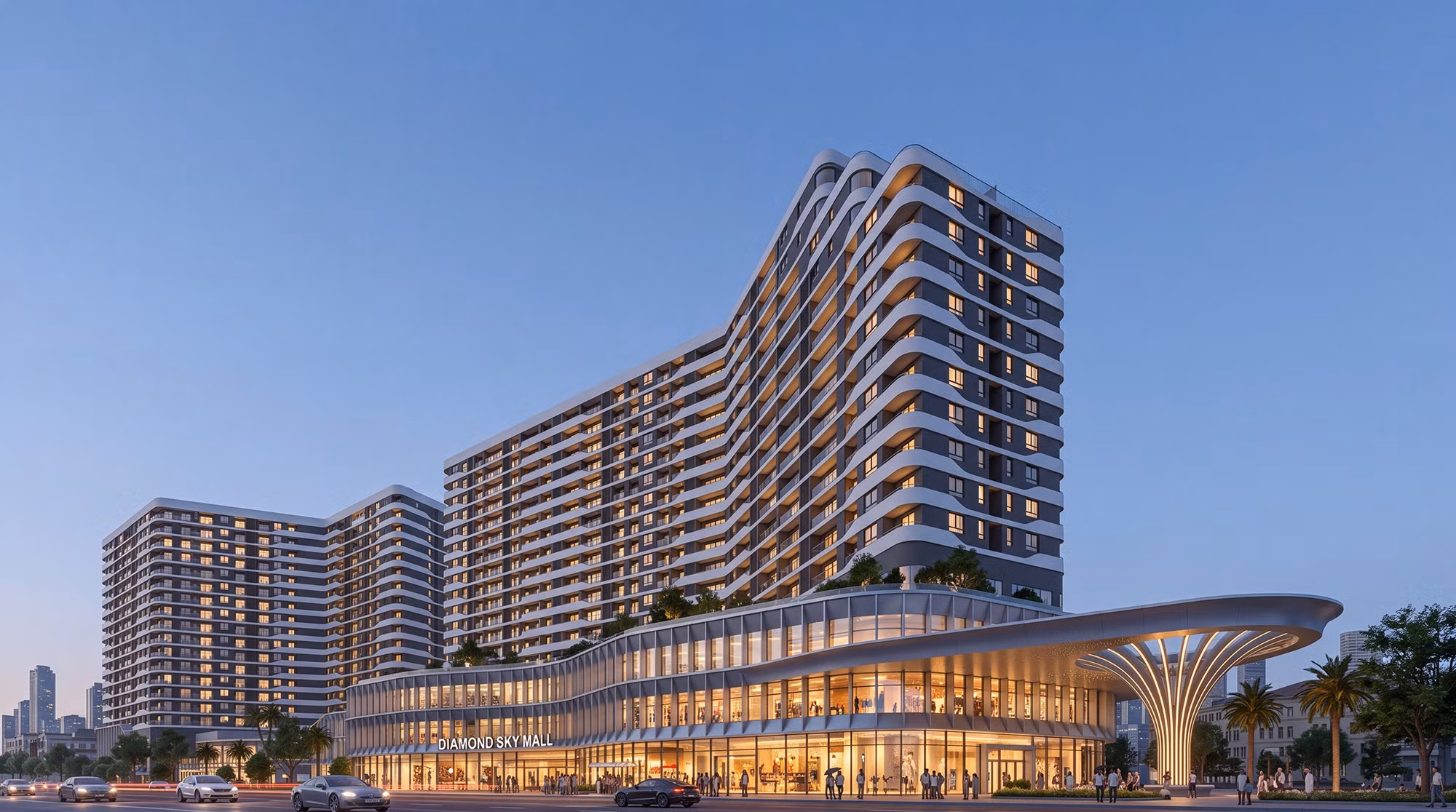Diamond Sky sở hữu vị trí trung tâm TP Hồ Chí Minh, cách sân bay Tân Sơn Nhất chỉ 10 phút.