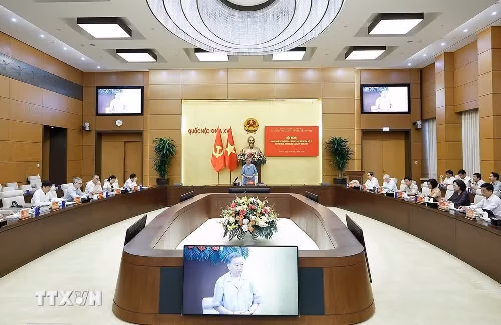 Tổng Bí thư, Chủ tịch nước Tô Lâm phát biểu. (Ảnh: Doãn Tấn/TTXVN)