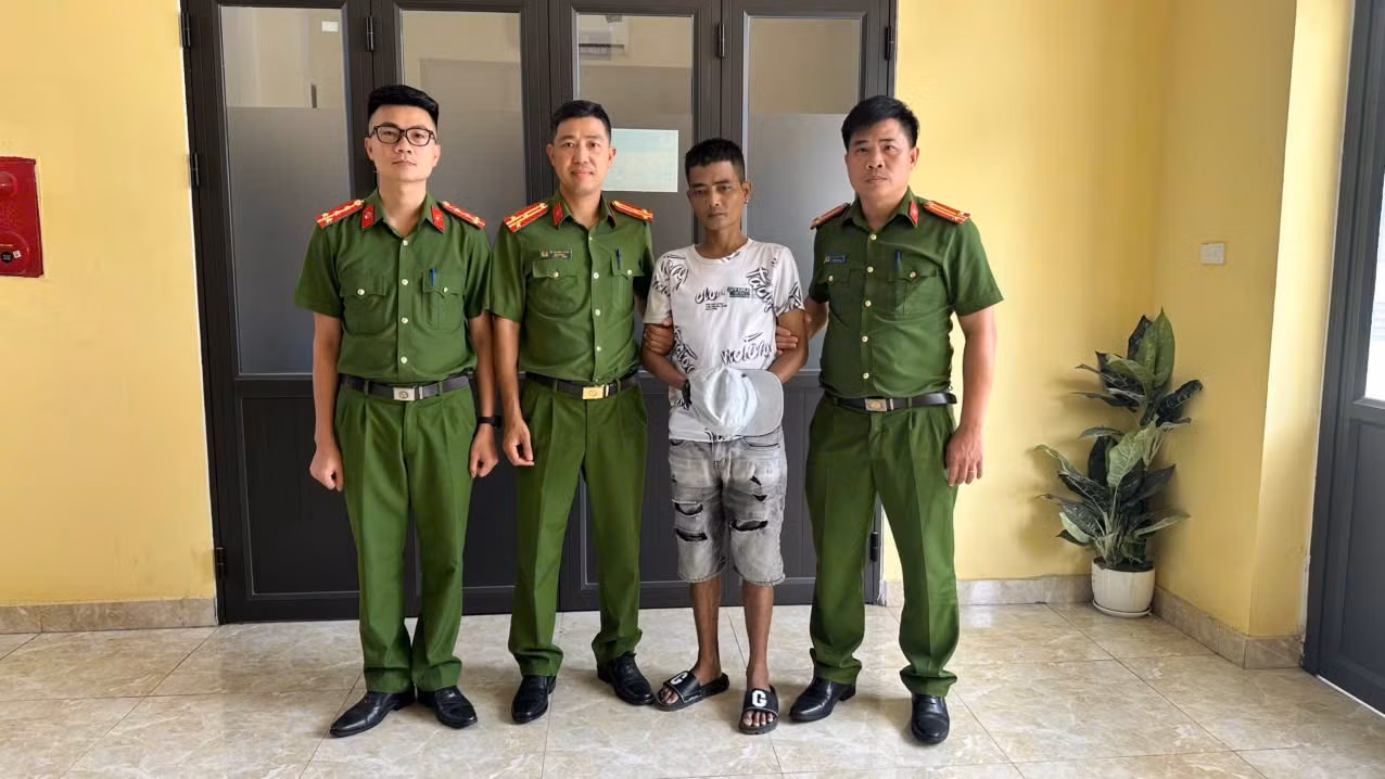 Đối tượng Ngô Văn Tuấn bị bắt giữ.