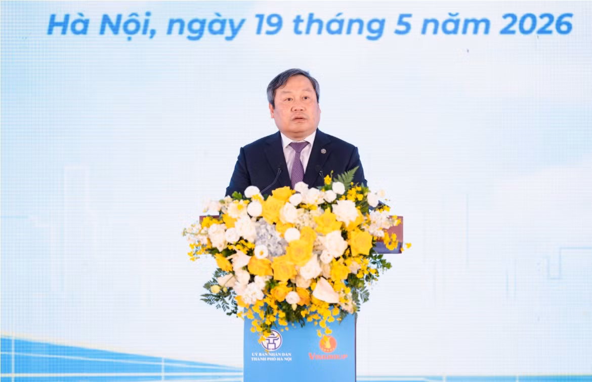 Chủ tịch UBND TP Hà Nội Vũ Đại Thắng phát biểu tại buổi lễ.
