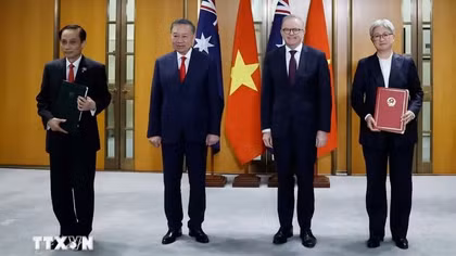 Tổng Bí thư, Chủ tịch nước Tô Lâm chứng kiến trao văn kiện hợp tác giữa Việt Nam-Australia