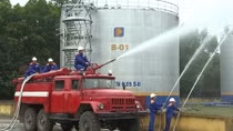 Diễn tập phương án chữa cháy tại Kho xăng dầu Phủ Đức