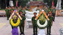 Tuổi trẻ Công an hành quân về nguồn tại Khu di tích An ninh khu V