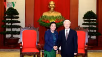 Tổng Bí thư tiếp đoàn đại biểu Ban Đối ngoại TW Đảng Nhân dân Cách mạng Lào 