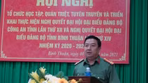  Công an Bình Thuận quán triệt Nghị quyết Đại hội đảng bộ các cấp