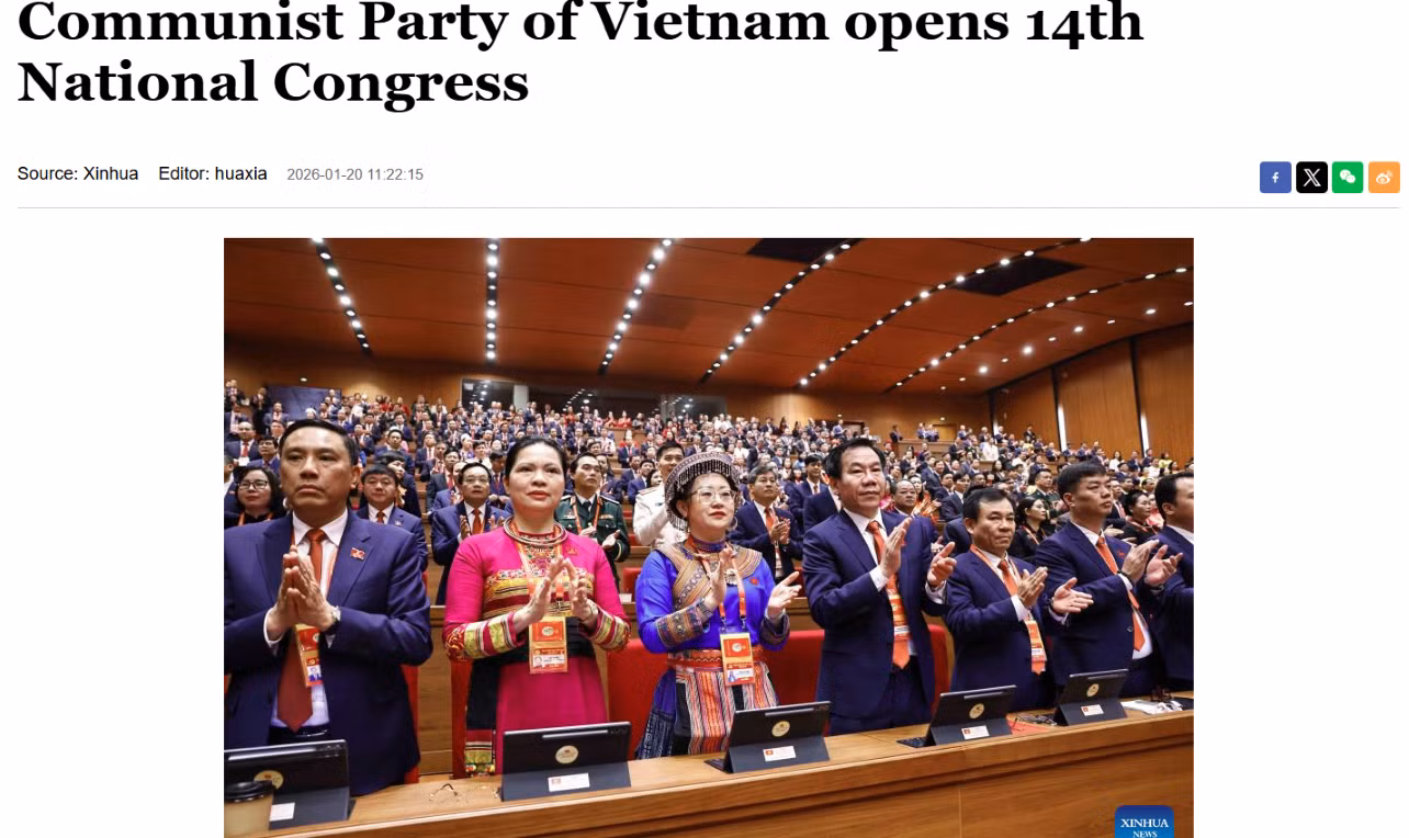 Truyền thông quốc tế tiếp tục đưa tin đậm nét về Đại hội XIV của Đảng -0