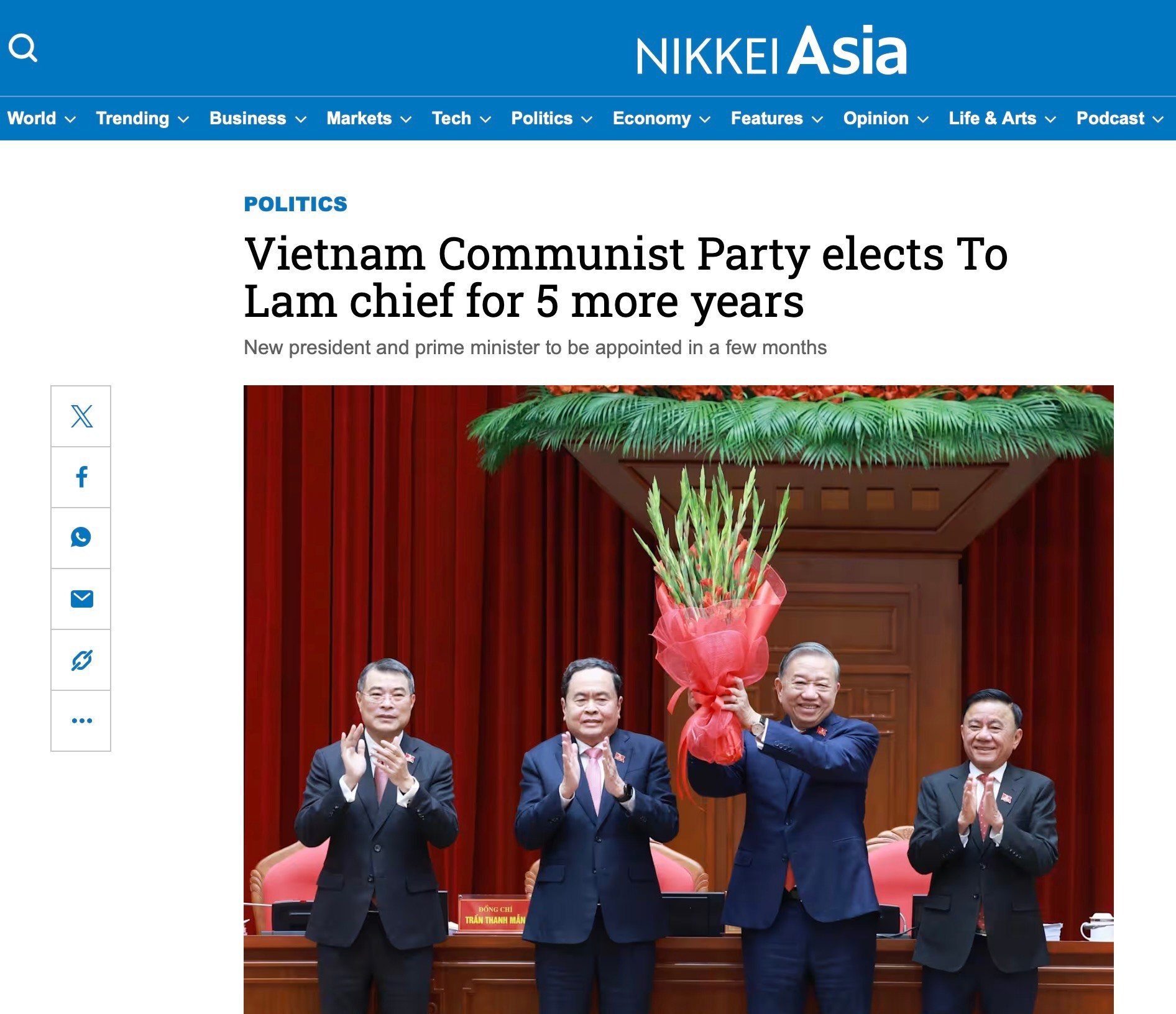 Báo chí quốc tế lan toả mạnh mẽ thành công Đại hội XIV của Đảng -0