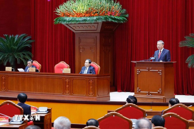 Tổng Bí thư Tô Lâm gặp mặt thành viên các Tiểu ban chuẩn bị Đại hội XIV của Đảng -0