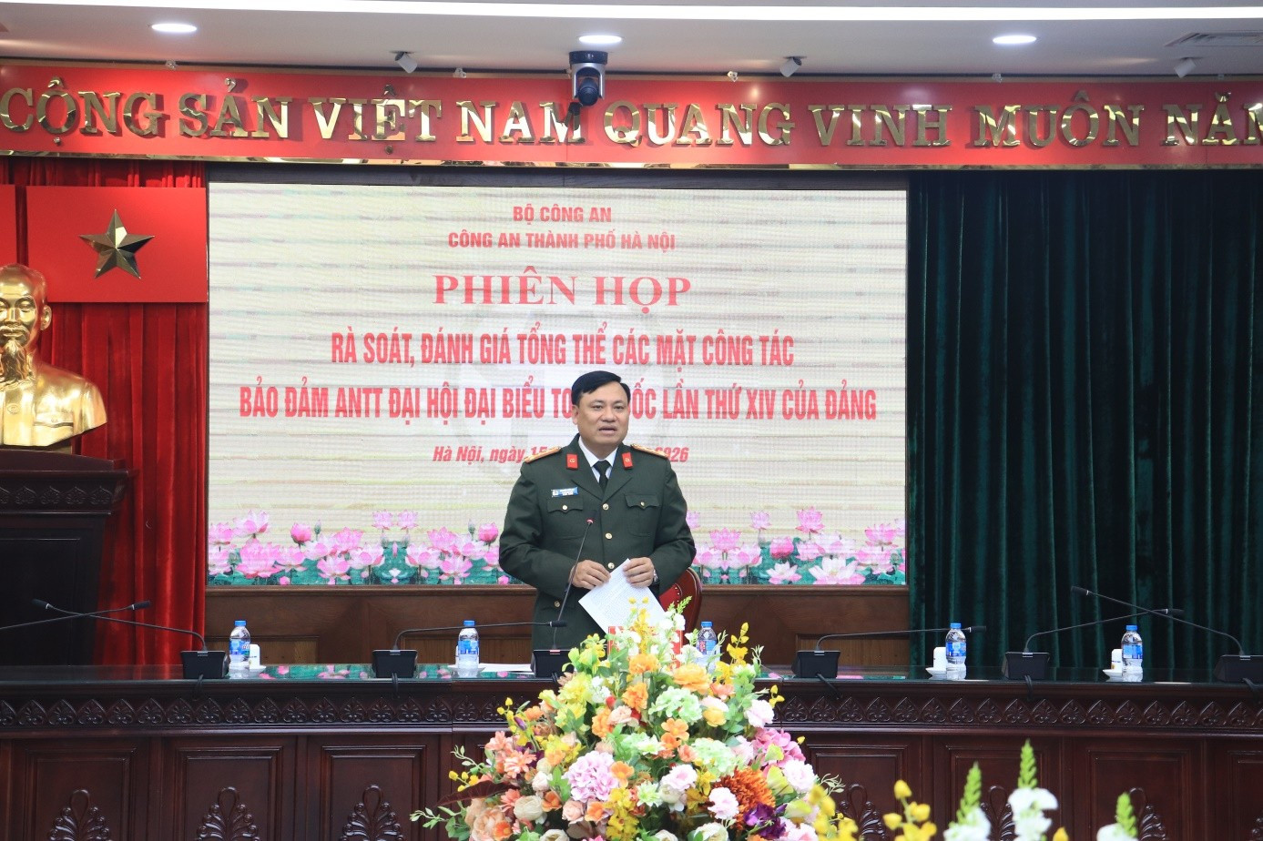 Sẵn sàng bước vào giai đoạn cao điểm bảo đảm an ninh, an toàn tuyệt đối Đại hội đại biểu toàn quốc lần thứ XIV của Đảng -0