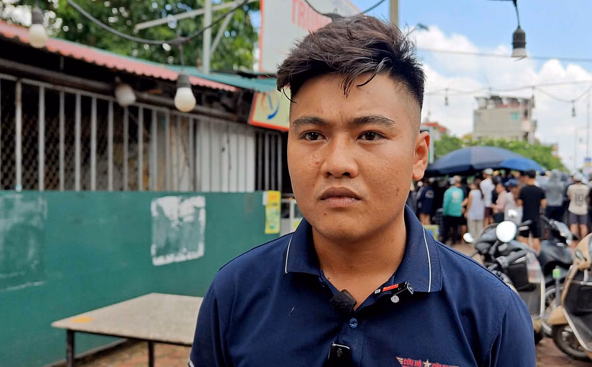 Anh Trần Văn Cương (Đội trưởng Đội cứu hộ Hồ Ghềnh Chè).