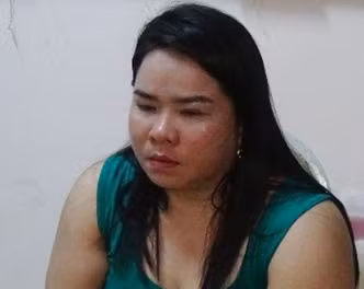 Huỳnh Ngọc Thủy tại cơ quan điều tra.